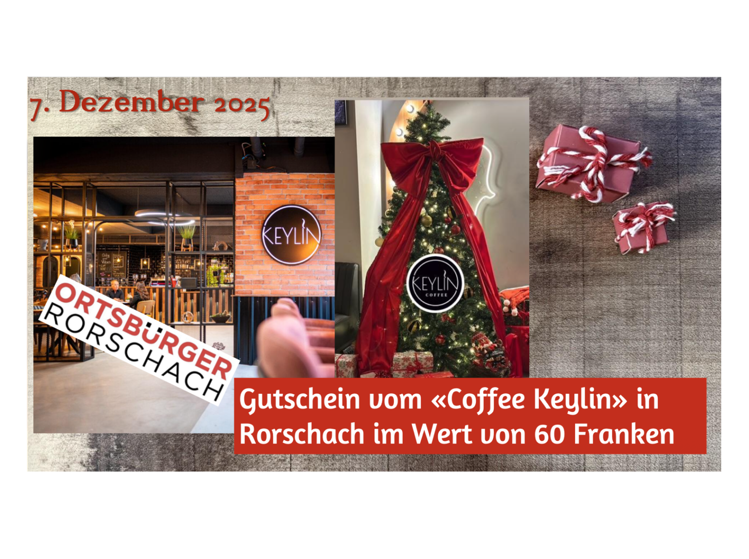Ortsbürger heute mit einem Gutschein für das Keylin - Rorschacher Echo